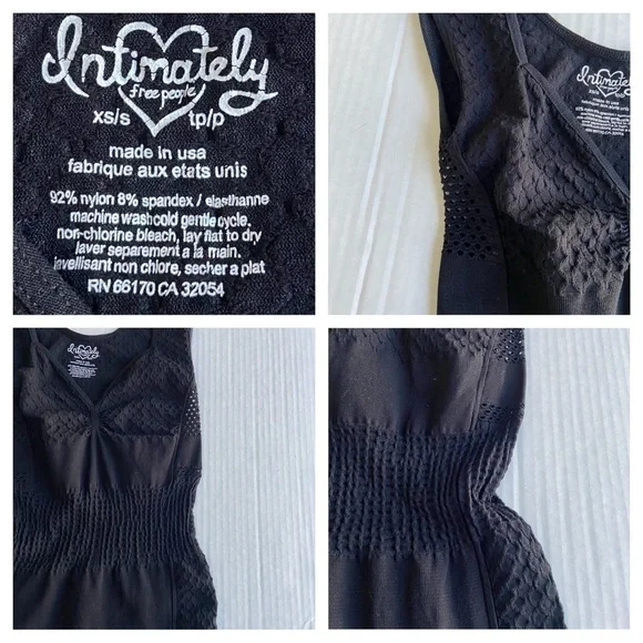 Intimately Free People Dress Womens XS/S Bodycon Tight Black Dress Cut Out - Picture 15 of 15